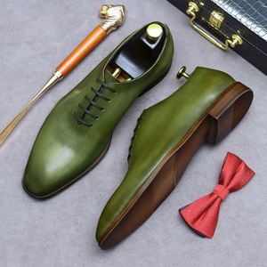 Zapatos Oxford Italianos de Lujo, Hechos a Mano, de Alta Gama, para Caballero, de Cuero, con Diseño Tallado, para Boda - Product Image 4