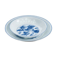 Service de vaisselle traditionnel en porcelaine blanche de Jingdezhen, ajouré, émaillé, compatible micro-ondes, pour la maison (bols et assiettes)