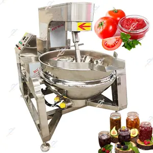 Jacketed Kettle Mango Strawberry Fig Fruit Jam Spice Chilli Chili Pepper Tomato Sauce Paste Mixer Food Cooking Machine