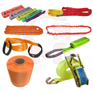 HLM EN1492-1認証ウェビングスリング - 100%ポリエステル製、1～50トン、フラット/ラウンド型リフティングスリング、ヘビーデューティー産業用リフティング向け - Product Image 1