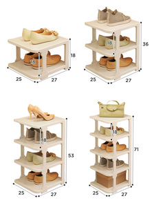 Zapatero multicapa de entrada Simple fácil de montar soporte de <span class=keywords><strong>zapatos</strong></span> de plástico plegable para el hogar - Product Image 5