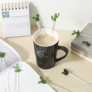 재사용 가능한 크리 에이 티브 음료 Swizzle 스틱 선인장 손으로 불어 유리 칵테일 Stirrers - Product Image 3