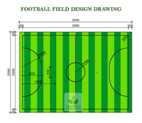 2025 Fabrikpreis Fußballrasen-Teppich Ohne Füllung Künstlicher Rasen für Fußballstadion und Fußballplatz
