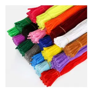 chenille tinsel stem pipe cleaners chenille tinsel stem 6mm * 1500mm chenille stems pipe decoration