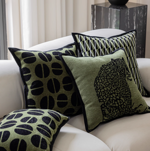Coussins décoratifs verts de style campagnard français, coussins de luxe modernes du milieu du siècle, géométriques <span class=keywords><strong>pour</strong></span> le salon, la décoration de la maison et du <span class=keywords><strong>canapé</strong></span> - Product Image 1