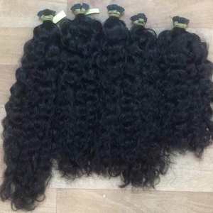 Aligned Cuticle <b>Kinky</b> Curly Micro Link I-Tip <b>Hair</b> <b>Extensions</b> Unprocessed Remy <b>Hair</b> From Humans in Natural Color - Product Image 5