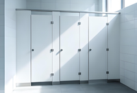 Porte de cabine de toilette cellulaire HPL, durable, pour salle de bain et douche