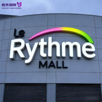 Enseigne lumineuse LED en acrylique 3D personnalisée pour façade de magasin, lettres en relief, éclairage frontal ou rétroéclairé, pour extérieur