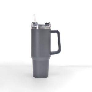 2024 New Design Adventure Outdoor Vacuum Metal Cup Stainless Steel Travel Mug 40oz Tumbler <b>with</b> <b>Straw</b> and Handle - Product Image 3