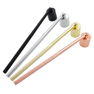 Bâton d'extinction de bougie en acier inoxydable, coupe-mèche sans fumée, finition dorée, chromée, or rose, noire - Product Image 2