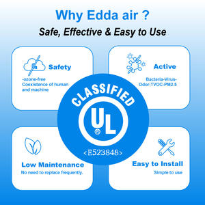 Eddaair <span class=keywords><strong>ioniseur</strong></span> bipolaire générateur <span class=keywords><strong>d</strong></span>'ions de plasma froid dans le purificateur <span class=keywords><strong>d</strong></span>'<span class=keywords><strong>air</strong></span> de conduit de cvc pour le système de <span class=keywords><strong>climatisation</strong></span> central de l'école - Product Image 4