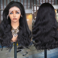 Perruques Lace Front HD 200% Deep Wave pour femmes noires, pré-épilées, 13*4, en cheveux vierges brésiliens bouclés, sans colle, 24 pouces, Perruque Blend