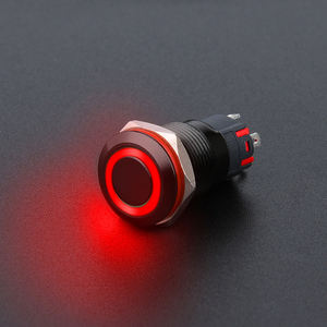 ปุ่มกดโลหะทรงกลมสีดำ ขนาดเส้นผ่านศูนย์กลางติดตั้ง 12 มม. มาตรฐาน IP65 1NO 24V ไฟ LED หลายสี สำหรับ<span class=keywords><strong>เครื่อง</strong></span><span class=keywords><strong>ใช้</strong></span><span class=keywords><strong>ไฟฟ้า</strong></span>ภายในบ้าน - Product Image 3