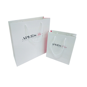 Tùy chỉnh sang trọng in logo mua sắm túi quà tặng giấy với Dây thừng màu trắng xử lý - Product Image 2