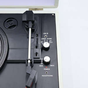 Factory Custom Handle Portable Record <b>Player</b> 3 Speed BT FM <b>CD</b> Gramophone Vintage with Built-in Stereo Decor High Fidelity Audio - Product Image 6