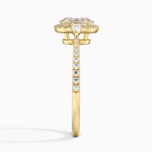 Elegante Anillo de Compromiso de Color Dorado con Cristal Estilo Diamante Brillante, Joyería Romántica para Propuesta de Matrimonio - Product Image 2