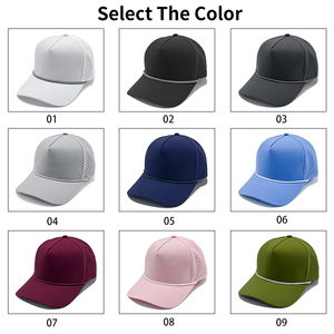 Trống 5 Bảng Điều Chỉnh Golf Rope Hat Polyester Hiệu Suất Không Thấm Nước Laser Đục Thể Thao Chạy Mũ Bóng Chày Với Biểu Tượng Tùy Chỉnh - Product Image 5