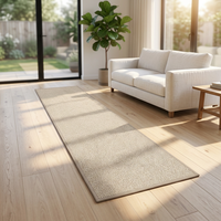 Tapis de cuisine tressé en jute pour lave-vaisselle 43,5x200cm, antidérapant, lavable, pour salle à manger, couloir, buanderie, beige