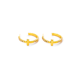 <b>Crystal</b> <b>Earrings</b> 316L Stainless Steel PVD Gold Plating Sustainable Resistant <b>Studs</b> For Women Fashion Jewelry - Product Image 2