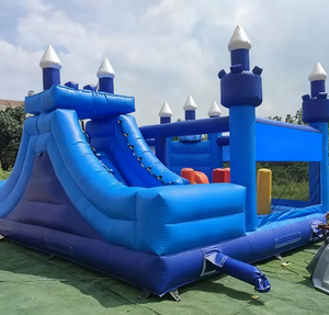 Château gonflable commercial personnalisé GOLDEN ART Y-049 en PVC bleu Princesse <span class=keywords><strong>Elsa</strong></span> pour garçons et filles, utilisation extérieure, capacité 6 personnes - Product Image 6