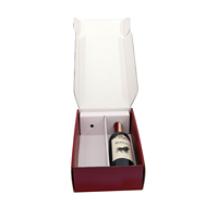 Boîtes en carton ondulé personnalisées avec logo en relief, pour 3 bouteilles de vin ou de bière, transportables, recyclables et écologiques