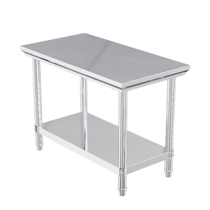 Mesa <span class=keywords><strong>de</strong></span> <span class=keywords><strong>trabajo</strong></span> <span class=keywords><strong>de</strong></span> cocina <span class=keywords><strong>de</strong></span> acero inoxidable <span class=keywords><strong>de</strong></span> doble capa personalizada <span class=keywords><strong>de</strong></span> alta calidad, <span class=keywords><strong>banco</strong></span> <span class=keywords><strong>de</strong></span> <span class=keywords><strong>trabajo</strong></span> <span class=keywords><strong>casero</strong></span> para hotel - Product Image 2