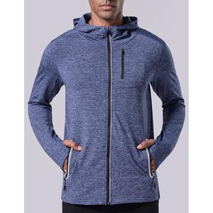 Sweat-shirt à capuche zippé pour homme FOXA, en polaire, avec poches zippées, léger, respirant, pour la course à pied, vêtements décontractés - Product Image 3