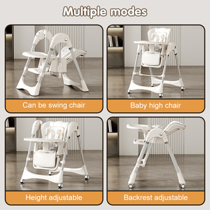 Chaise berçante électrique intelligente moderne, chaise haute confortable pour bébés de 0 à 3 ans, pour la cuisine, la salle à manger et l'allaitement - Product Image 4