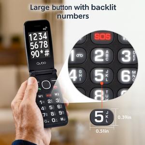 Teléfono Móvil con Tapa para Personas Mayores, 4G LTE VoLTE, Doble SIM, Botones Grandes, Diseño Compacto, Compatible con Idiomas <span class=keywords><strong>Español</strong></span>/Alemán/Francés - Product Image 4