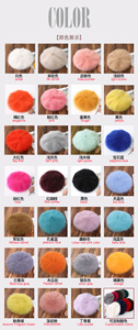 Femmes Dames Chaud Epais Fluffy Fuzzy Solide Blanc Hiver Vison Cheveux Tricoté Béret Doux Coloré Vintage <span class=keywords><strong>Peintre</strong></span> Chapeau - Product Image 6