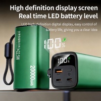 Batería Portátil de Polímero de Litio de Aleación de Aluminio de 22.5W y 20000mAh con Pantalla Digital y Carga Rápida para Múltiples Dispositivos