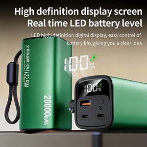 <span class=keywords><strong>Batterie</strong></span> externe portable 22,5 W ultra-rapide tendance avec affichage numérique 20000 mAh pour plusieurs appareils - Product Image 3