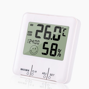 Digitales Haushaltsthermometer und <span class=keywords><strong>Hygrometer</strong></span> mit Komfortstufenanzeige, MAX/MIN-Speicher, LCD-Display, ABS, Kunststoff, OEM, ODM - Product Image 3