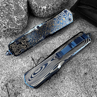 Couteau de poche tactique pliable personnalisé avec lame en acier D2, manche en acier 420, outil de survie pour le camping en plein air, couteau EDC