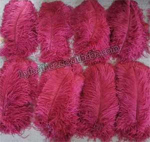 70-75CM結婚式のパーティーのためのピンクの赤い装飾プルーム大きな白いバルク翼黒センターピース長いダチョウの羽 - Product Image 3
