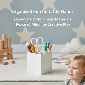 Современный экологичный квадратный держатель для карандашей, настраиваемый пластиковый настольный органайзер для канцелярских принадлежностей для офиса - Product Image 2