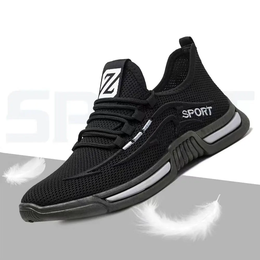 Scarpe da ginnastica da uomo più economiche in cina scarpe da passeggio stampate traspiranti bianche nere