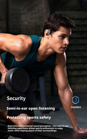 Écouteurs à Conduction Osseuse BT5.3 avec Chipset JL, Son Stéréo HIFI Ouvert, Étanchéité IPX7, Confort Optimal, Affichage Numérique