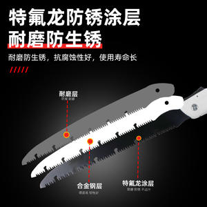 Juego de Sierras Plegables YL de 180, 210, 250 y 300 mm con Hoja de Acero, Herramienta Portátil para Cortar Madera en Exteriores - Product Image 3