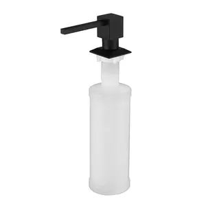 Dispenser di sapone per lavello da cucina pompa da appoggio in acciaio inossidabile nichel spazzolato lozione per le mani incorporata in lozione in bottiglia