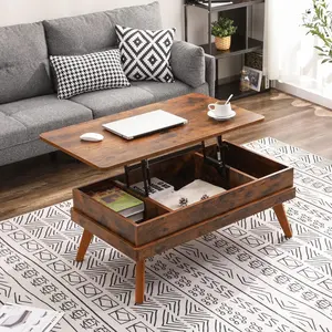 Modern Design Customize Color Low Height Lift Up Top Wood Sofa Center Tea Coffee Table For Living Room Furniture