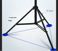 Support Lumineux Pliant en Métal de 1.6m pour Téléphone et Tablette, Trépied de Sol pour Diffusion en Direct, pour Téléphone et Anneau Lumineux