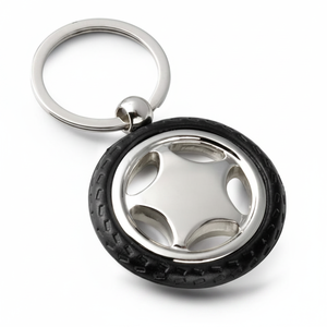 Portachiavi Auto a Forma di Pneumatico in Metallo, Regalo Promozionale - Product Image 2