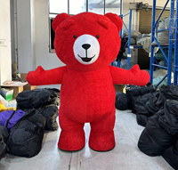 Costume de mascotte d'ours gonflable pour adulte, personnalisable, en fourrure pelucheuse, idéal pour les fêtes de carnaval et Halloween – Vente chaude directe usine
