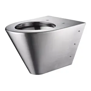 CE Customized P Trap Wall Hung Toilet Vandal Resistant Stainless Steel Toilet For Jail