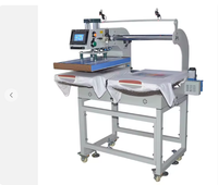 Presse à chaud automatique double station 60*40cm 2.1kW avec alignement laser pour impression DTF sur coton, polyester, T-shirt, manches et maillots