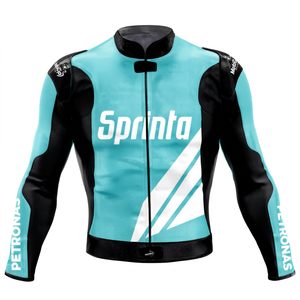 Custom-Made Men's Cowhide/Kangaroo Leather <b>Racing</b> <b>Jacket</b> for Motorcycle & Auto CE Protected Track Riding <b>Jacket</b> for Motorsports - Product Image 1