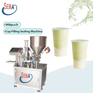 प्लास्टिक कागज दूध चाय और कॉफी शुद्ध पानी कप मुहर पूरी तरह से स्वचालित तरल भरने पैकिंग मशीन