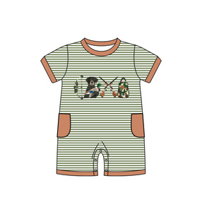 Précommande Bébé Garçon Manches Courtes Camouflage Canard Chien Barboteuse PAS quantité minimale de commande Bébé Vêtements - Product Image 1