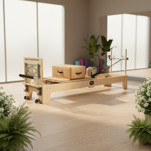 Macchina <span class=keywords><strong>Pilates</strong></span> <span class=keywords><strong>Reformer</strong></span> Professionale Bestseller in Legno d'Acero Regolabile <span class=keywords><strong>Benefici</strong></span> per la Salute Uso Universale Deren GH-88 - Product Image 2